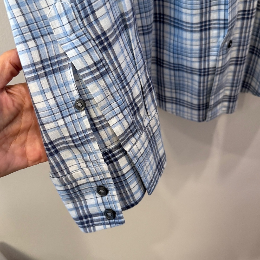 Hugo Boss Boss Orange - Blue Plaid Men's Shirt Size XL - Picture 4 of 5